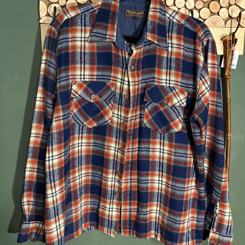 Woodland Women's Plaid Flannel Shirt - Blue and Red